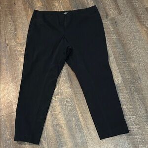 Talbots Petite Modern Fit Size 12 P Black Cropped Business Casual Zip‎ Ankle